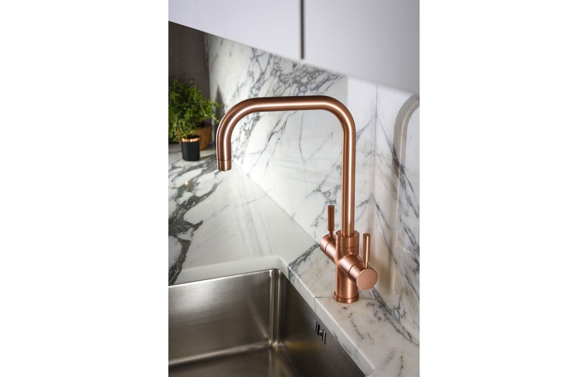 Abode Prostyle 3 IN 1 Quad Spout Monobloc Tap - Chrome, Brushed Nickel, Graphite, Matt Black, Urban Copper