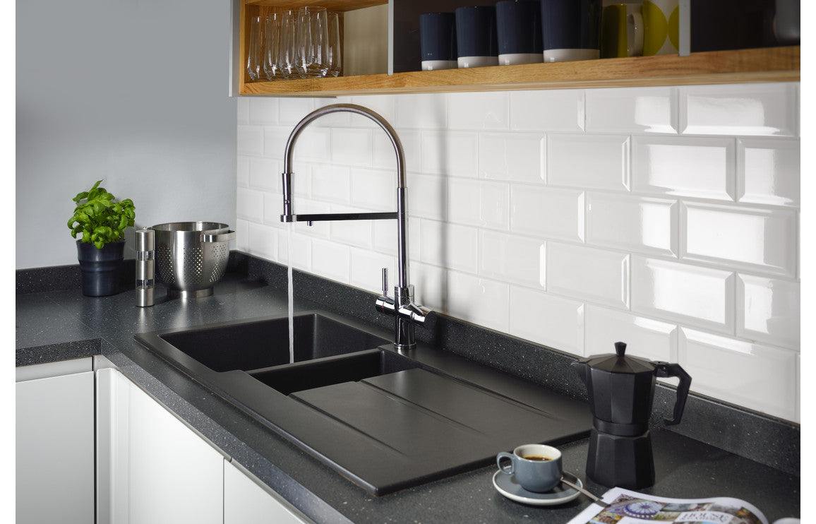 Abode 3 IN 1 Professional Monobloc Tap - Chrome and Brushed Nickel