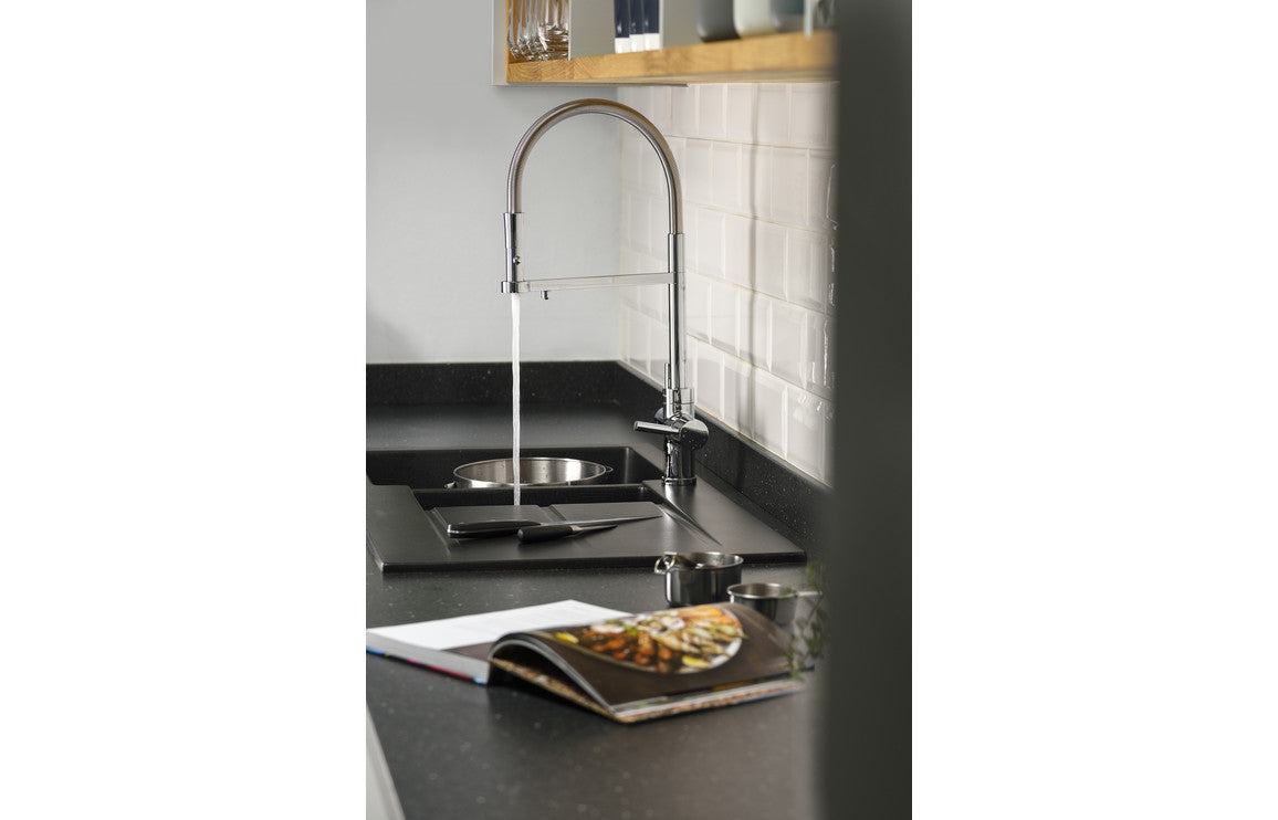 Abode 3 IN 1 Professional Monobloc Tap - Chrome and Brushed Nickel