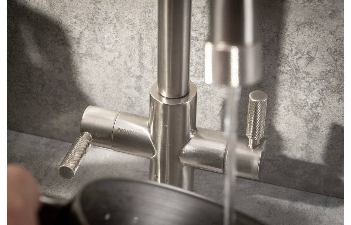 Abode Industria 3 IN 1 Monobloc Tap - Brushed Nickel, Brushed Brass, Matt Black, Matt Black & Antique Brass