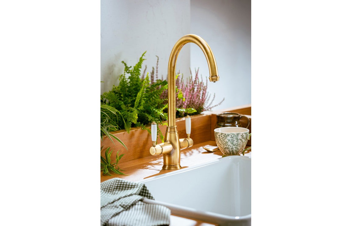 Abode ProTrad 4 IN 1 Monobloc Tap - Chrome, Antique Brass, Brushed Nickel