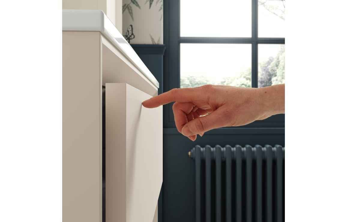 Push 1210mm Wall Hung 4 Drawer Basin Unit & 2 Tap Holes Thin