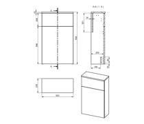 Push 503mm Floor Standing WC Unit - Matt Clay