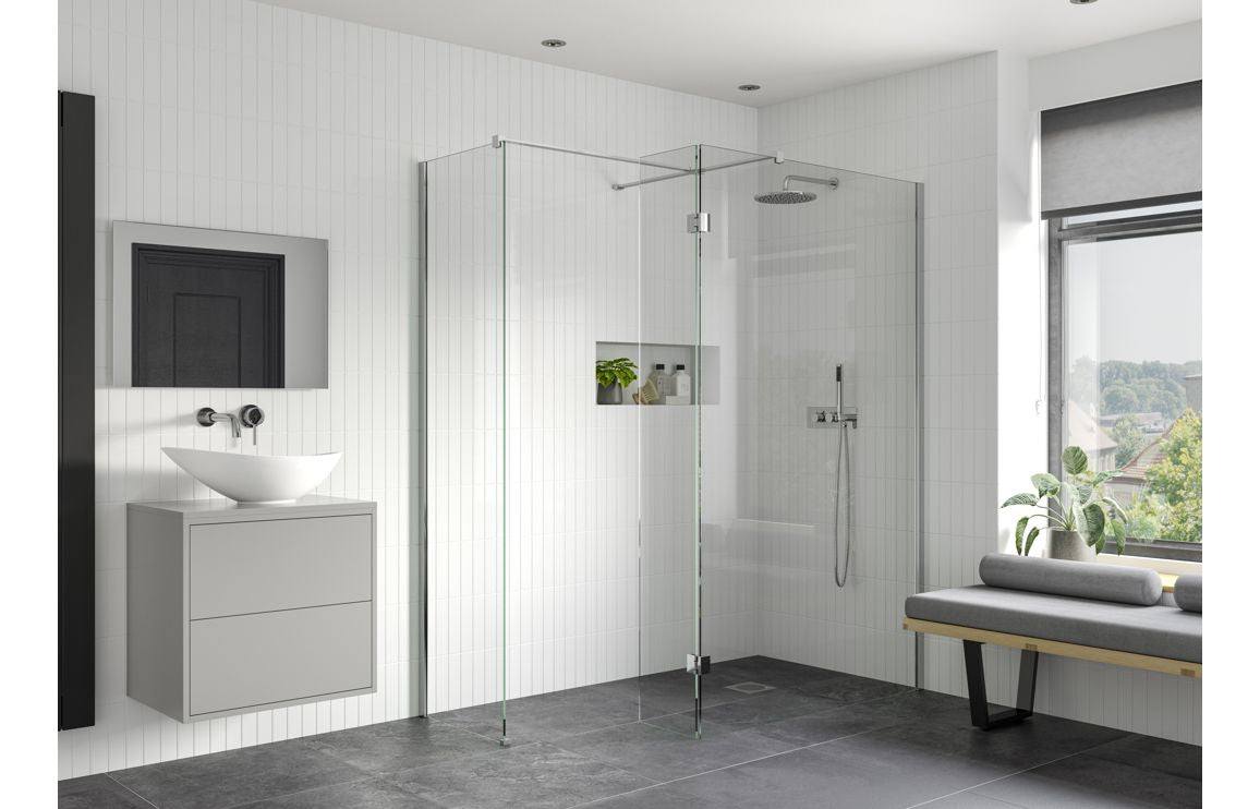 Iconix 500/700/760/800/900mm Wetroom Panel & Side Panel - Chrome