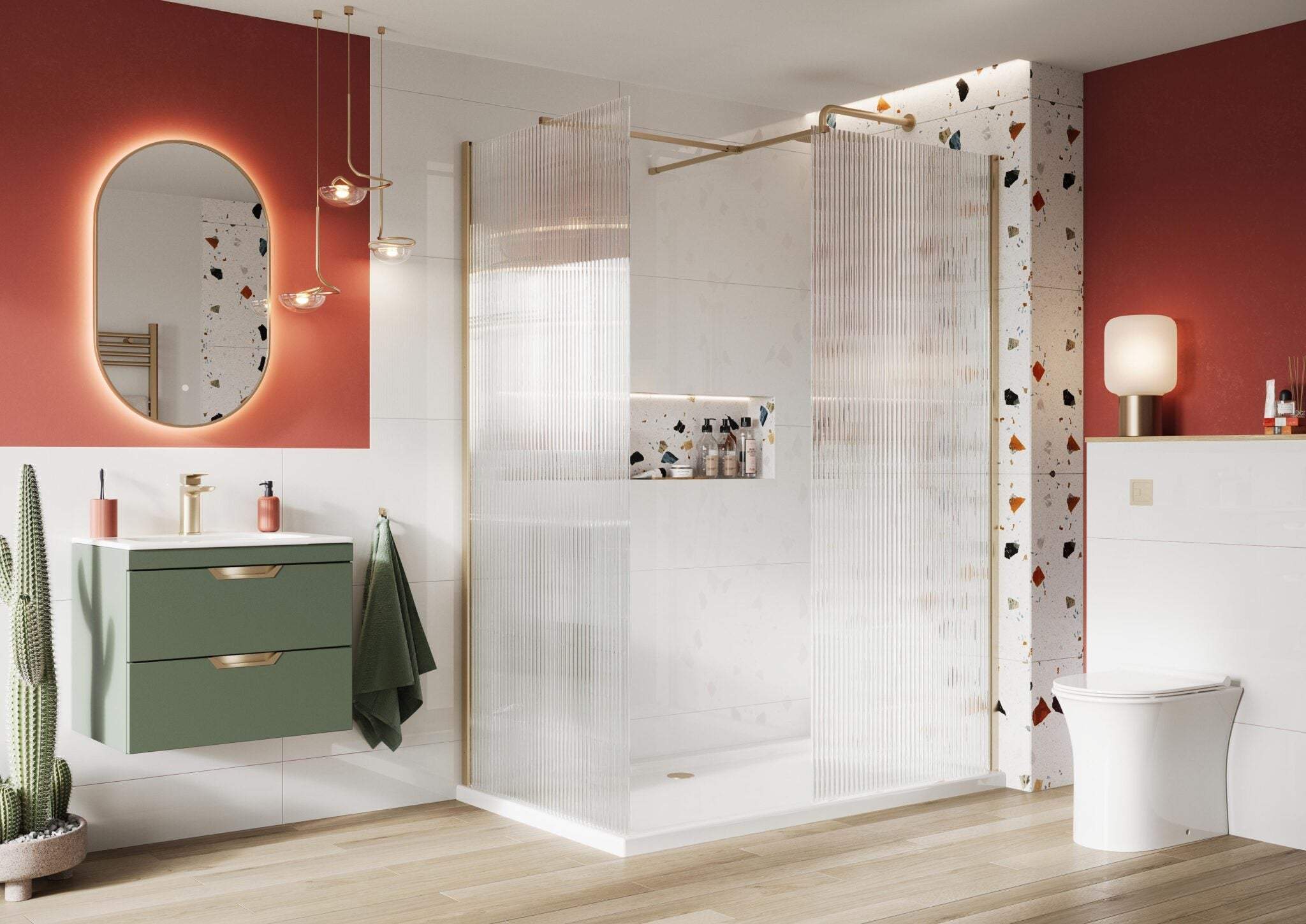S8 Wetrooms Fluted Glass