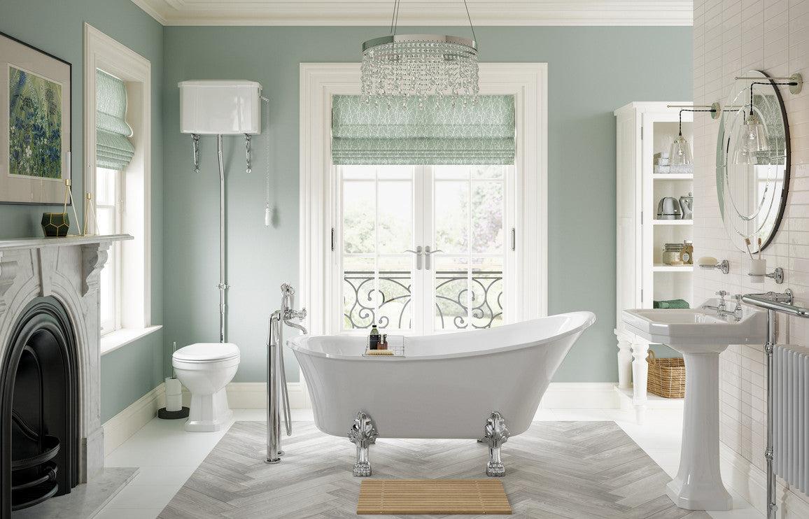 Sherbourne 600x500mm 1TH Basin & Full Pedestal