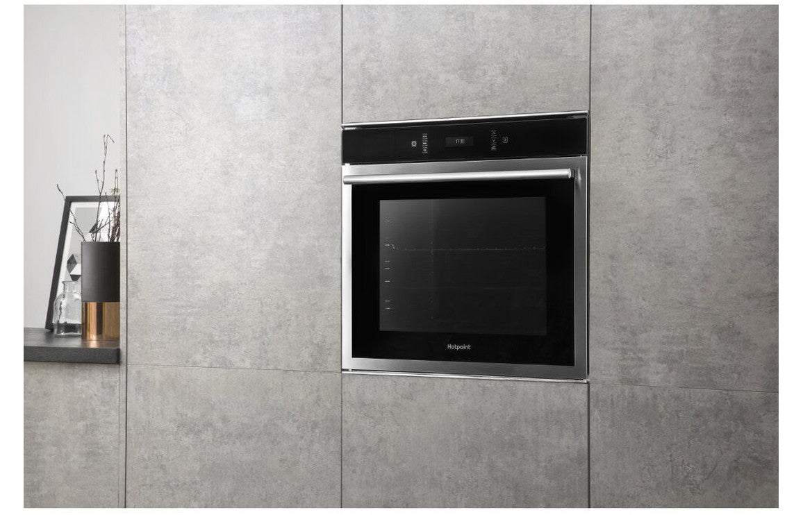 Hotpoint SI6 874 SH IX Single Electric Oven - Black & St/Steel