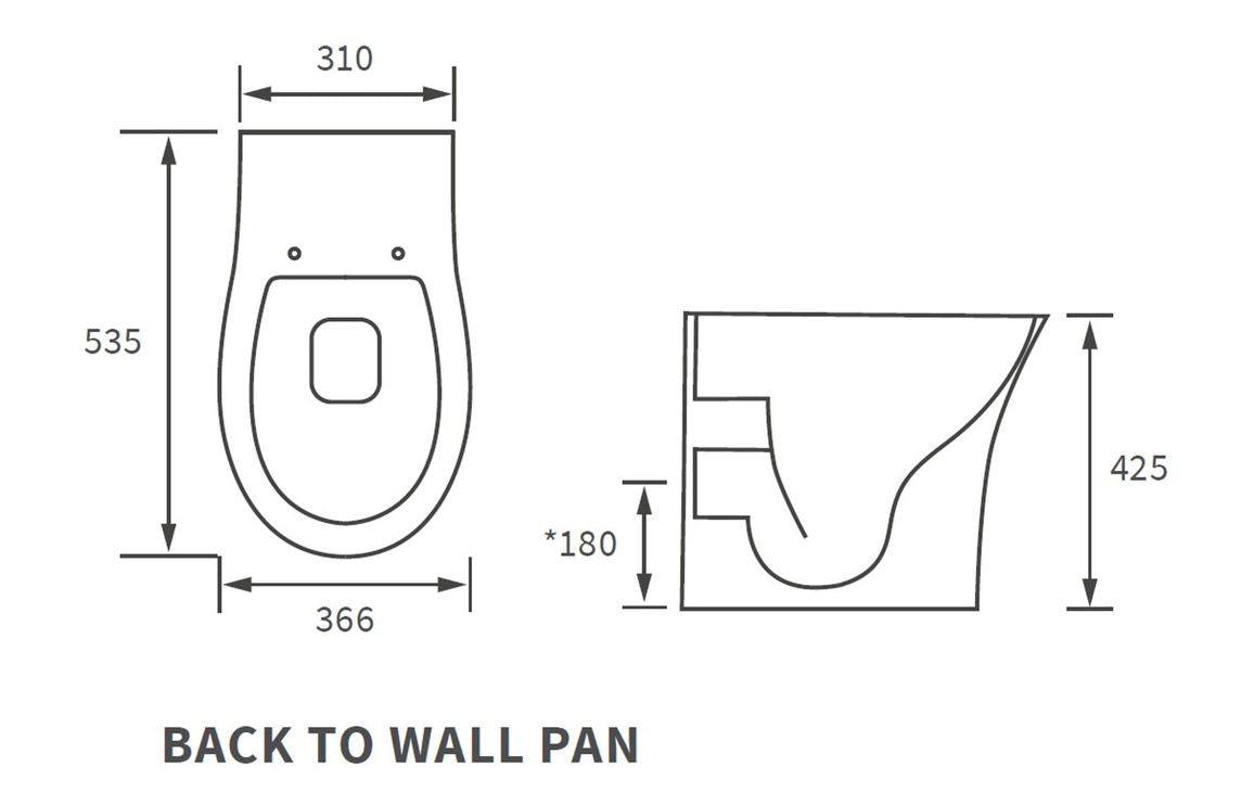 Sandro Rimless Back To Wall WC & Soft Close Seat