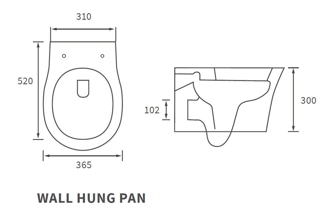 Sandro Rimless Wall Hung WC & Soft Close Seat