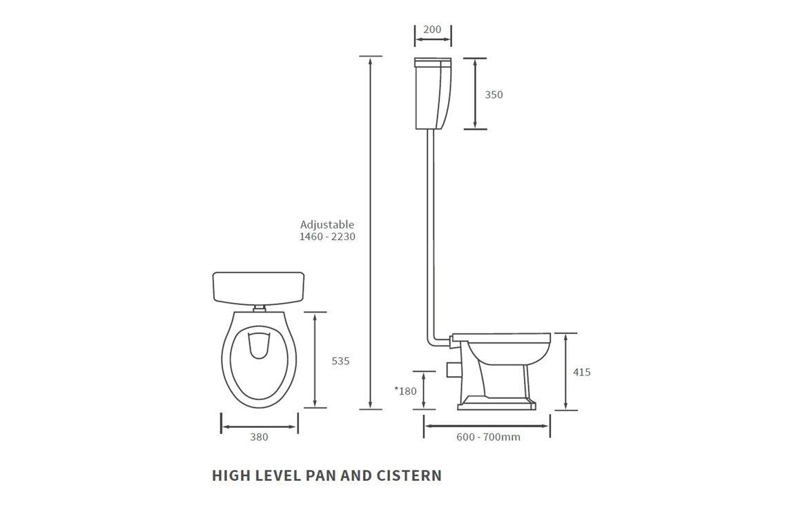 Sherbourne High Level WC & Seat