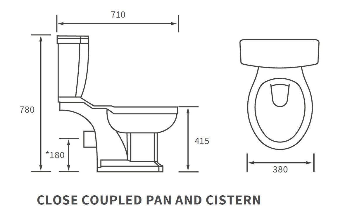 Sherbourne Close Coupled WC & Soft Close Seat