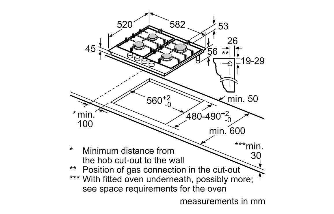 Neff N70 T26CIP8N0 60cm Gas Hob - St/Steel