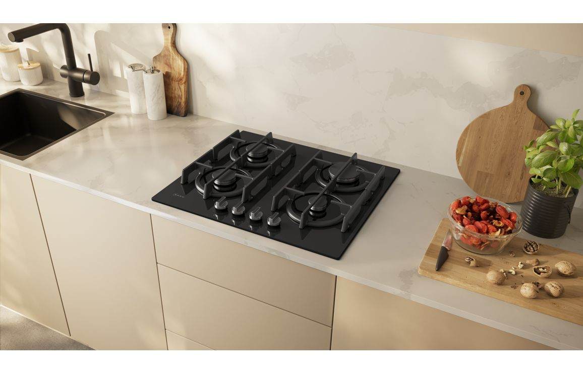 Neff N70 T26PIP4S0 60cm Gas Hob - Black