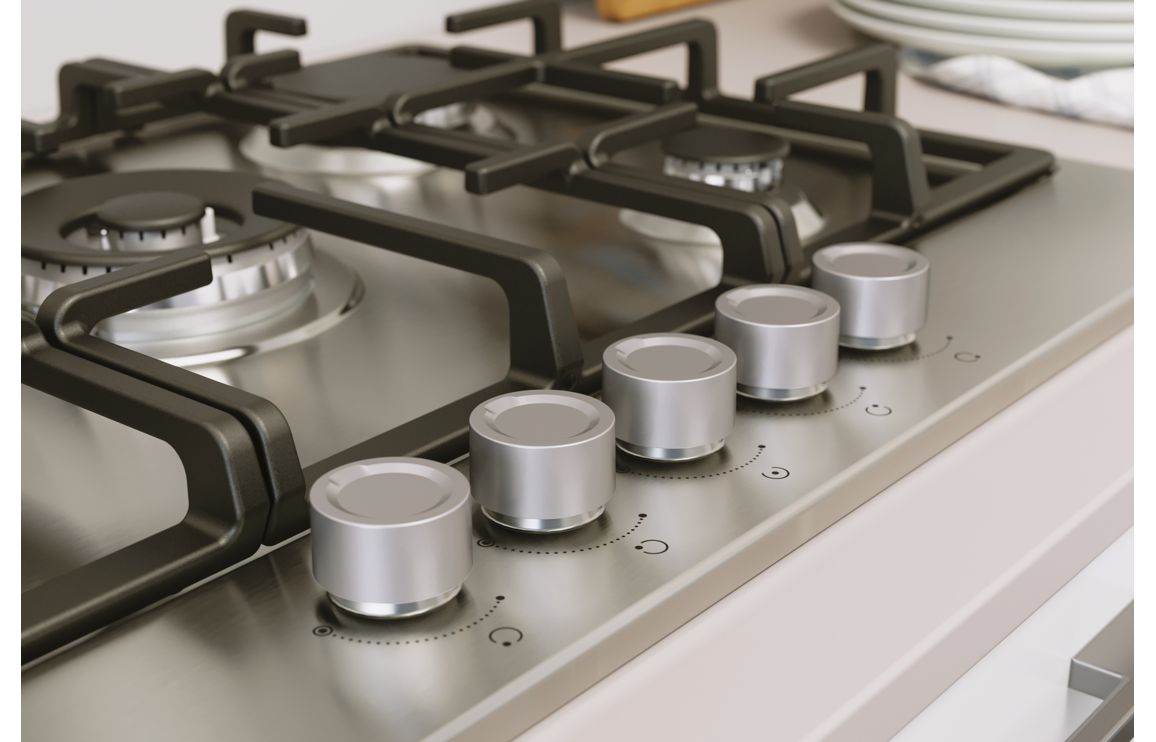 Indesit THP 751 W/IX/I 1 75cm Gas Hob - St/Steel