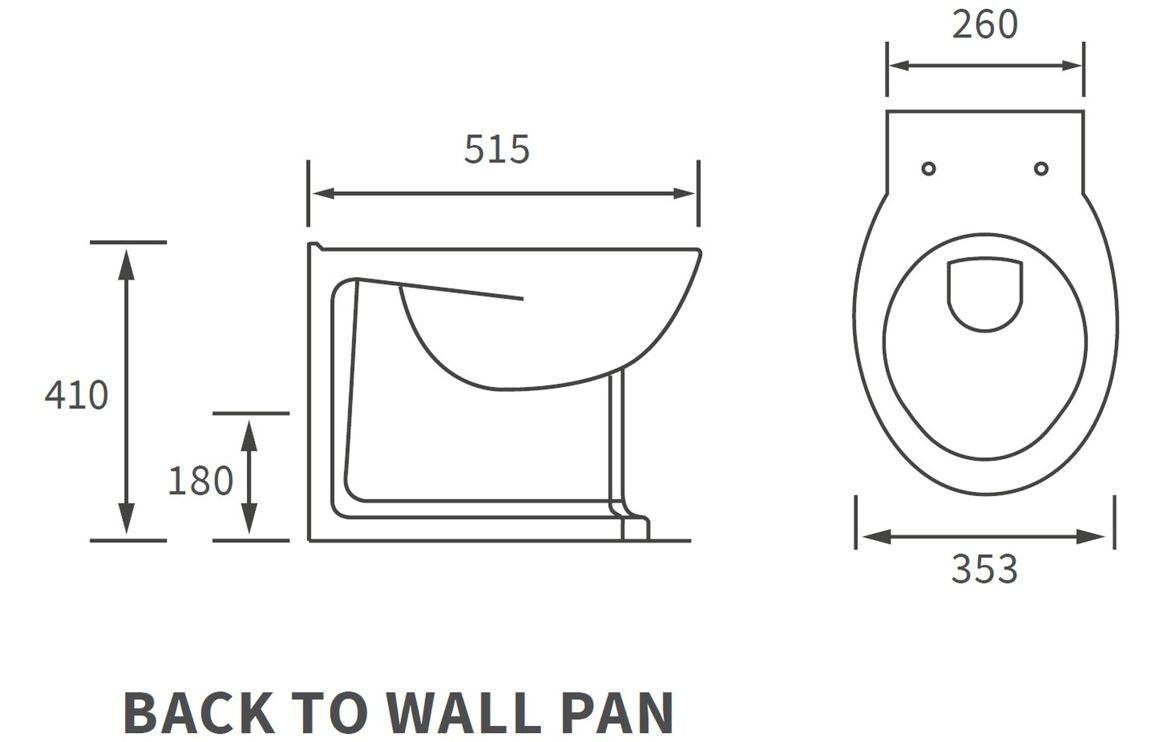 Tuscany Back To Wall WC & Soft Close Seat