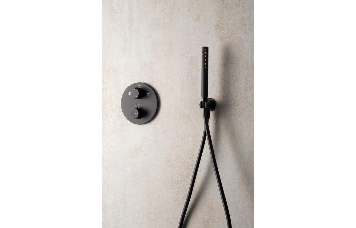 Vema Timea Black Handset Wall Bracket & Outlet