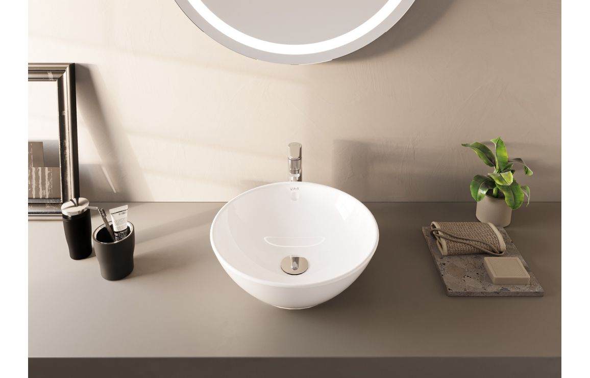 VitrA Options 430x430mm 0TH Basin w/Overflow - White