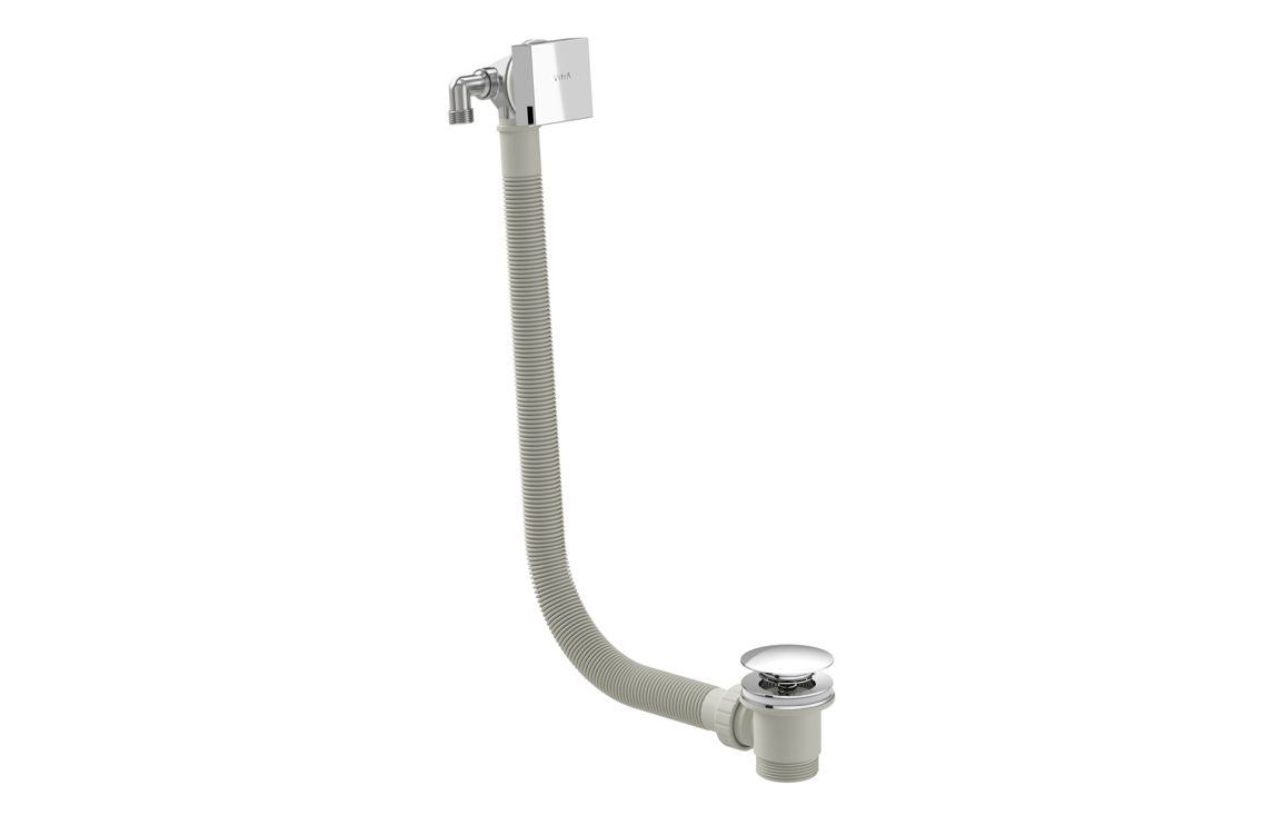 VitrA Square Bath Filler Waste: Chrome, Matt Black, White.