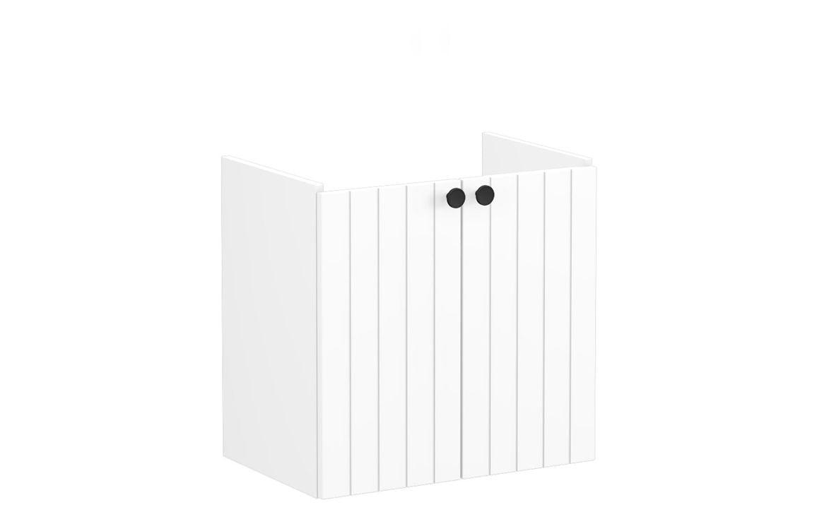 VitrA Root Groove 60cm 2 Door Wall Hung Slim Washbasin Unit - Matt White, Matt Fjord Green, Matt Grey, Matt Dark Blue, Matt Graphite, Matt Light Grey,  Matt Retro Green