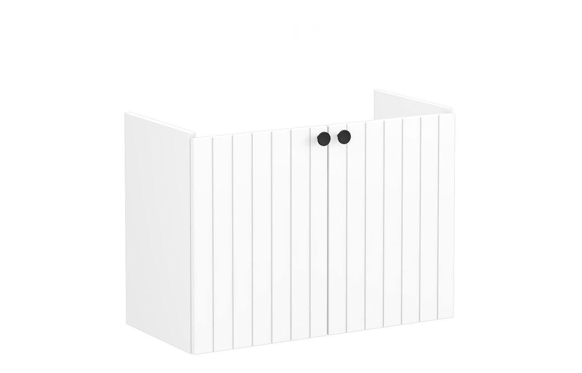 VitrA Root Groove 80cm 2 Door Wall Hung Slim Washbasin Unit - Matt White, Matt Fjord Green, Matt Grey, Matt Dark Blue, Matt Graphite, Matt Light Grey,  Matt Retro Green