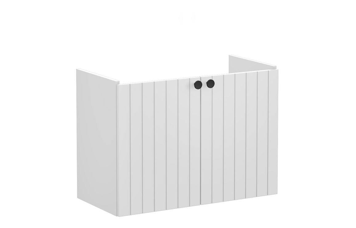 VitrA Root Groove 80cm 2 Door Wall Hung Slim Washbasin Unit - Matt White, Matt Fjord Green, Matt Grey, Matt Dark Blue, Matt Graphite, Matt Light Grey,  Matt Retro Green