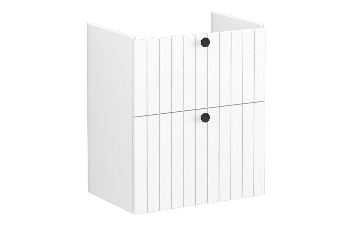 VitrA Root Groove 60cm 2 Drawer Slim Washbasin Unit - Matt White, Matt Fjord Green, Matt Grey, Matt Dark Blue, Matt Graphite, Matt Light Grey,  Matt Retro Green