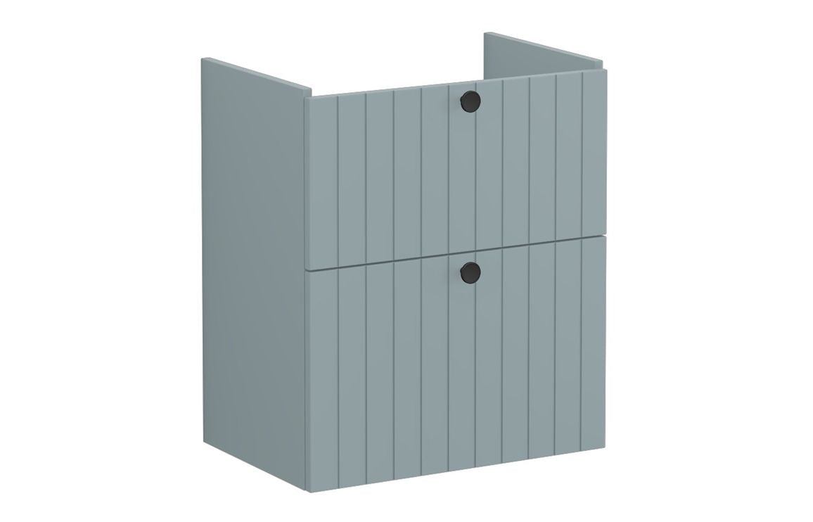 VitrA Root Groove 60cm 2 Drawer Slim Washbasin Unit - Matt White, Matt Fjord Green, Matt Grey, Matt Dark Blue, Matt Graphite, Matt Light Grey,  Matt Retro Green