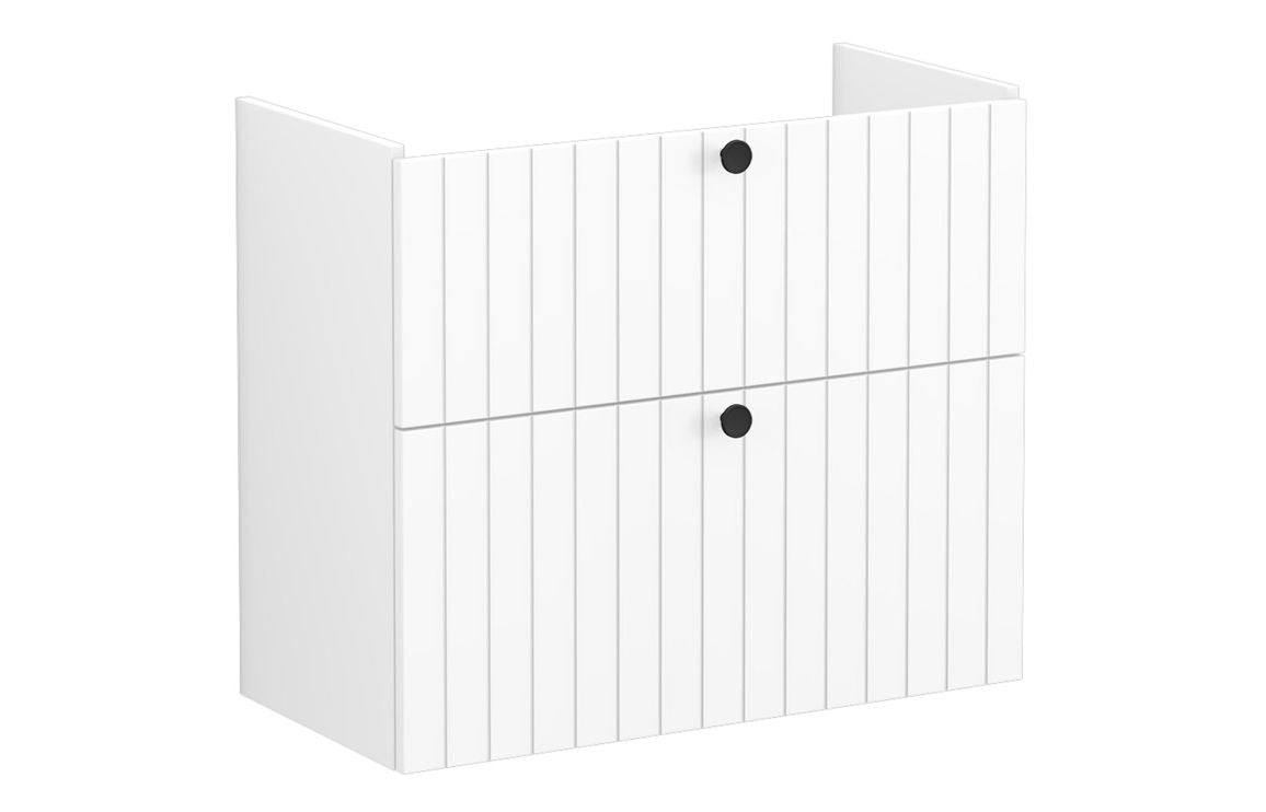 VitrA Root Groove 80cm 2 Drawer Slim Washbasin Unit - Matt White, Matt Fjord Green, Matt Grey, Matt Dark Blue, Matt Graphite, Matt Light Grey,  Matt Retro Green