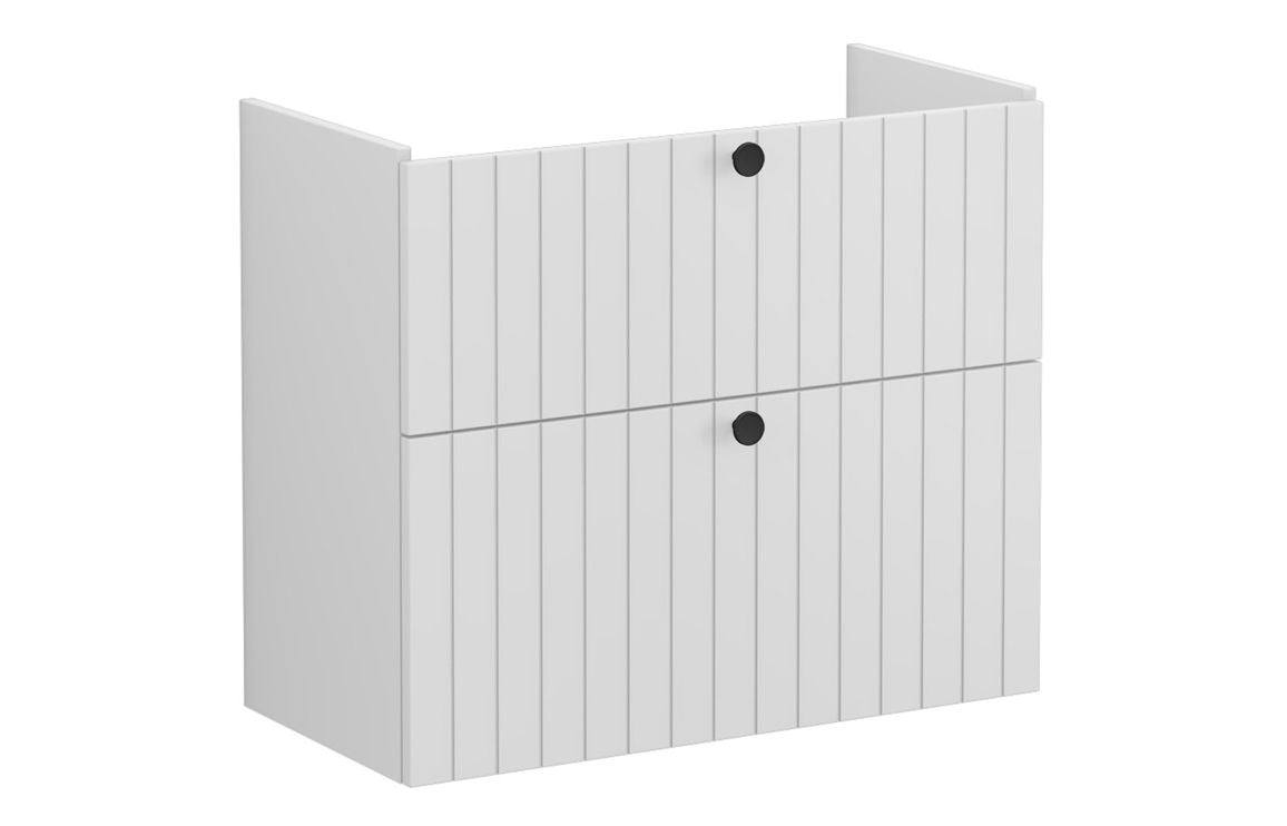 VitrA Root Groove 80cm 2 Drawer Slim Washbasin Unit - Matt White, Matt Fjord Green, Matt Grey, Matt Dark Blue, Matt Graphite, Matt Light Grey,  Matt Retro Green