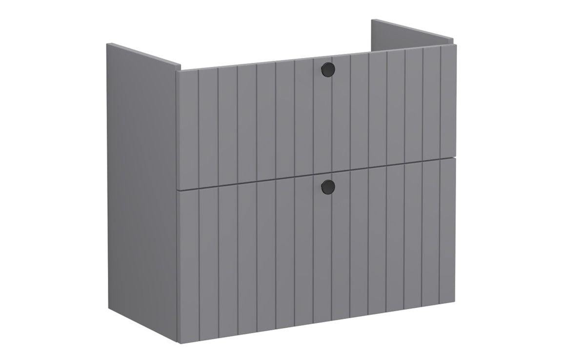 VitrA Root Groove 80cm 2 Drawer Slim Washbasin Unit - Matt White, Matt Fjord Green, Matt Grey, Matt Dark Blue, Matt Graphite, Matt Light Grey,  Matt Retro Green