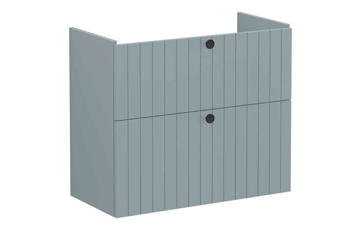 VitrA Root Groove 80cm 2 Drawer Slim Washbasin Unit - Matt White, Matt Fjord Green, Matt Grey, Matt Dark Blue, Matt Graphite, Matt Light Grey,  Matt Retro Green