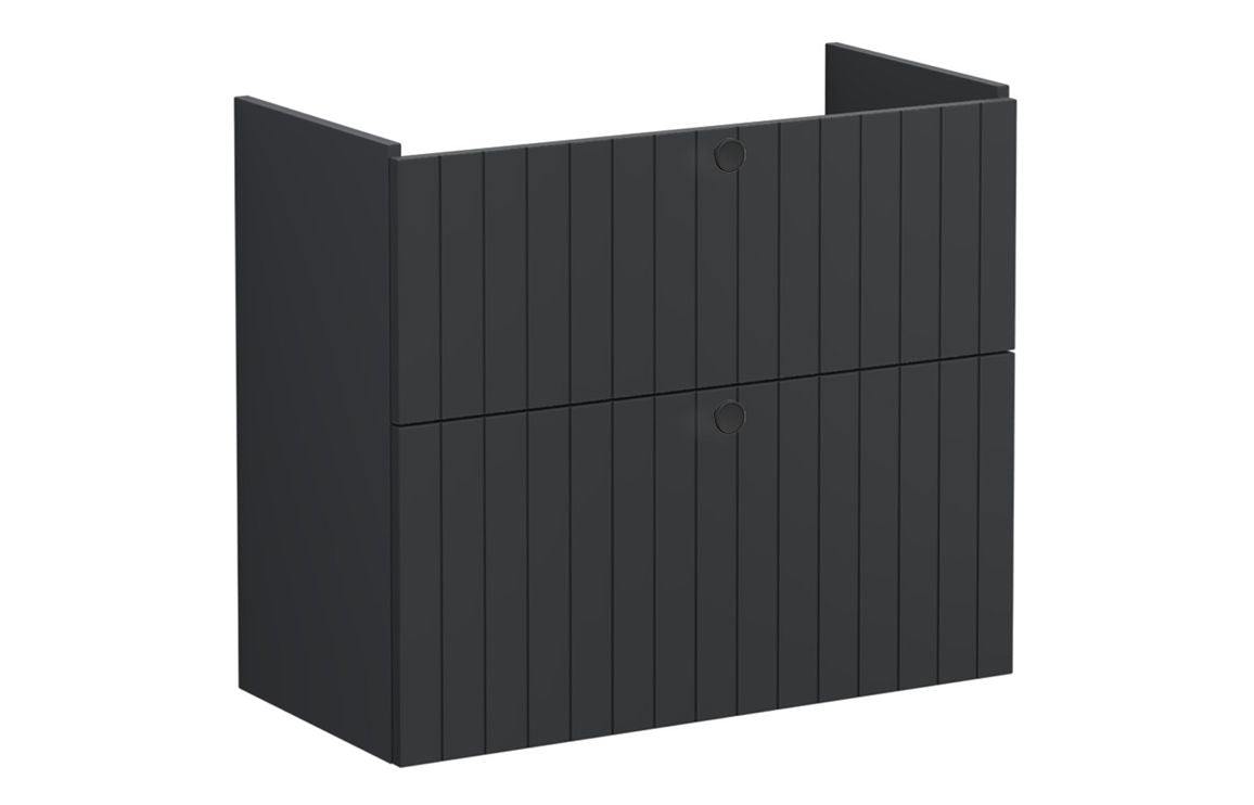 VitrA Root Groove 80cm 2 Drawer Slim Washbasin Unit - Matt White, Matt Fjord Green, Matt Grey, Matt Dark Blue, Matt Graphite, Matt Light Grey,  Matt Retro Green