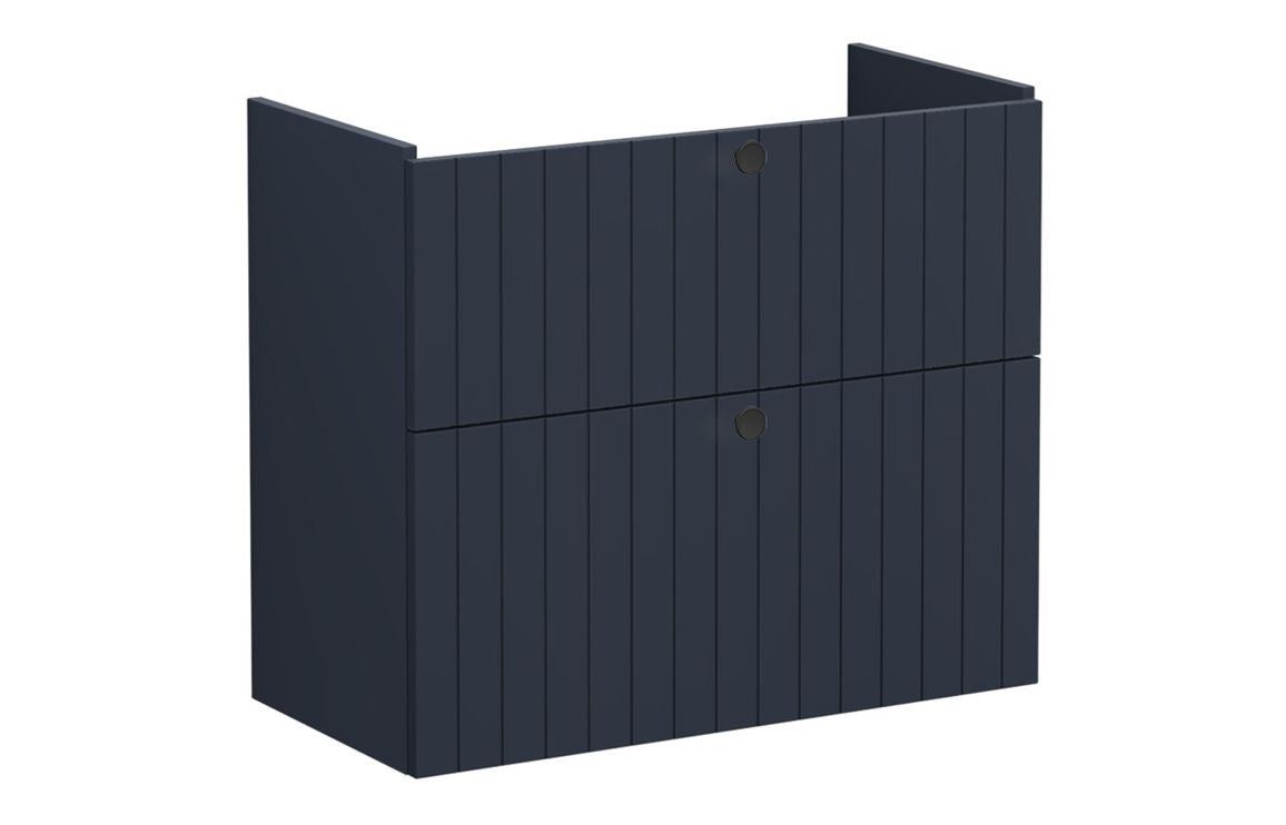 VitrA Root Groove 80cm 2 Drawer Slim Washbasin Unit - Matt White, Matt Fjord Green, Matt Grey, Matt Dark Blue, Matt Graphite, Matt Light Grey,  Matt Retro Green