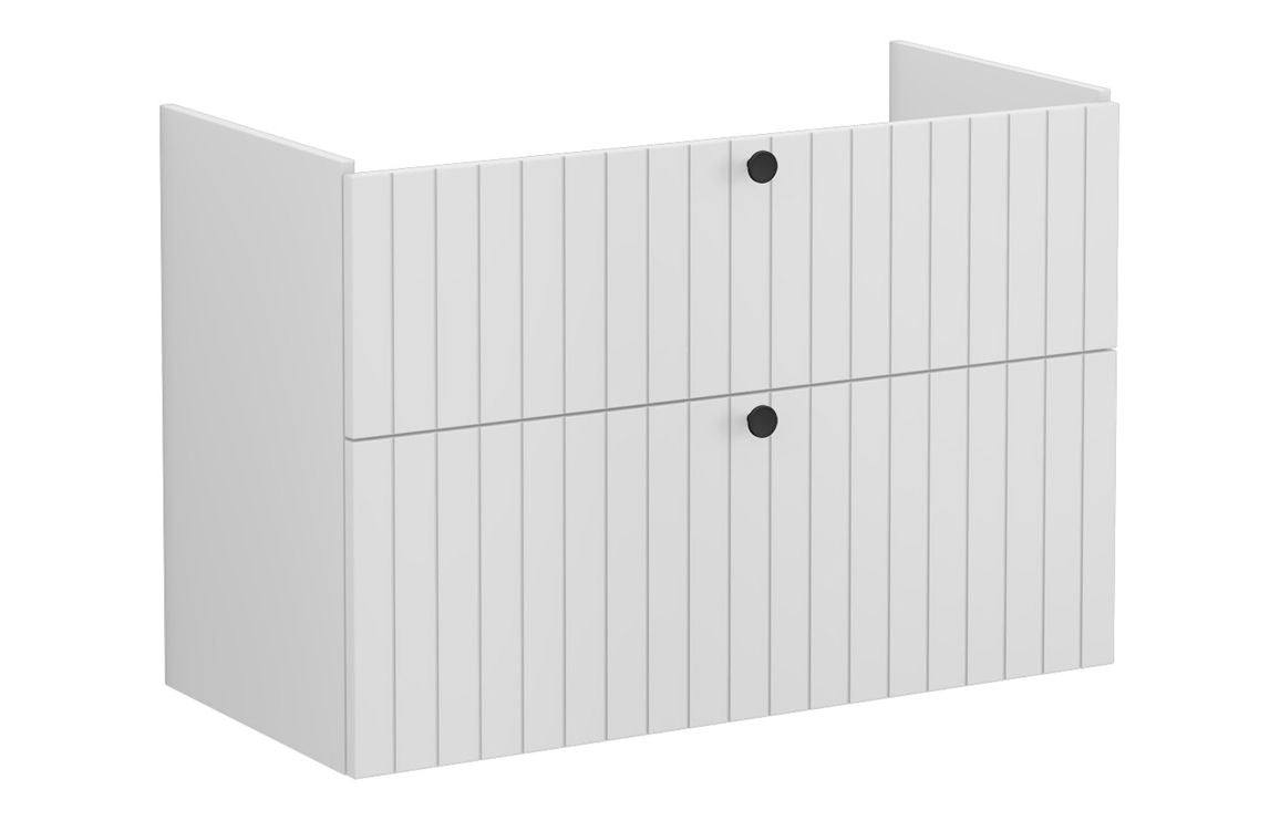 VitrA Root Groove 100cm 2 Drawer Washbasin Unit - Matt White, Matt Fjord Green, Matt Grey, Matt Dark Blue, Matt Graphite, Matt Light Grey,  Matt Retro Green