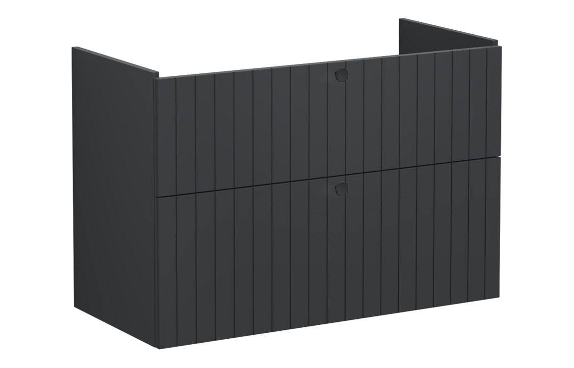 VitrA Root Groove 100cm 2 Drawer Washbasin Unit - Matt White, Matt Fjord Green, Matt Grey, Matt Dark Blue, Matt Graphite, Matt Light Grey,  Matt Retro Green