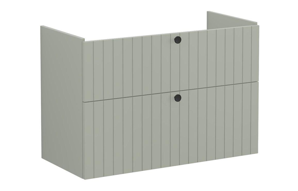 VitrA Root Groove 100cm 2 Drawer Washbasin Unit - Matt White, Matt Fjord Green, Matt Grey, Matt Dark Blue, Matt Graphite, Matt Light Grey,  Matt Retro Green