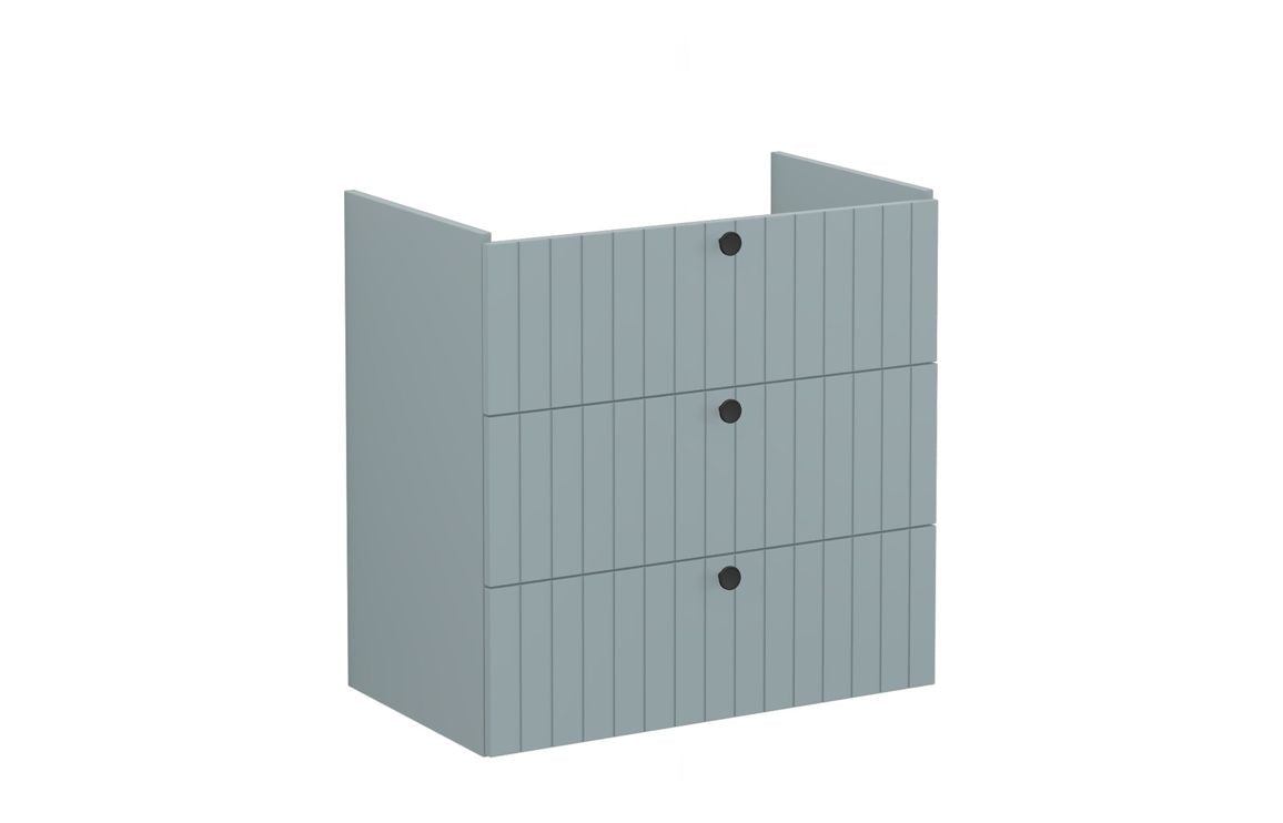 VitrA Root Groove 80cm 3 Drawer Washbasin Unit - Matt White, Matt Fjord Green, Matt Grey, Matt Dark Blue, Matt Graphite, Matt Light Grey,  Matt Retro Green