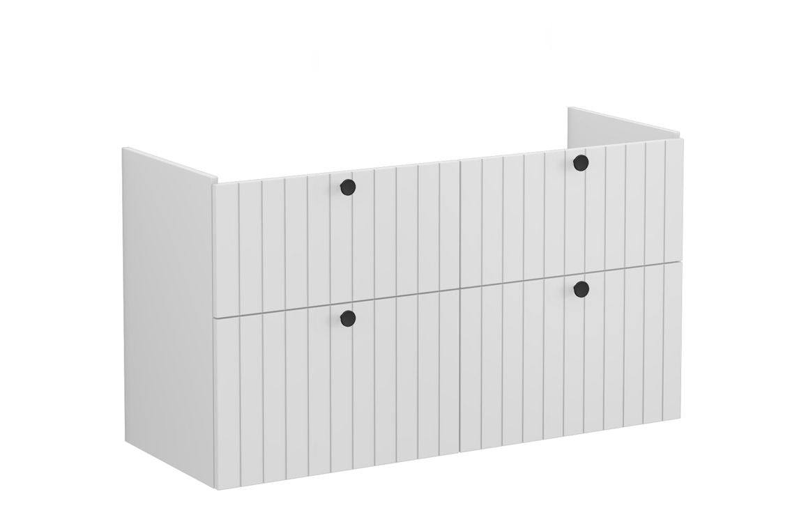 VitrA Root Groove 120cm 4 Drawer Washbasin Unit - Matt White, Matt Fjord Green, Matt Grey, Matt Dark Blue, Matt Graphite, Matt Light Grey,  Matt Retro Green