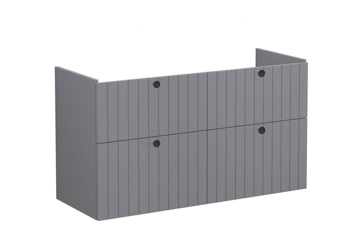 VitrA Root Groove 120cm 4 Drawer Washbasin Unit - Matt White, Matt Fjord Green, Matt Grey, Matt Dark Blue, Matt Graphite, Matt Light Grey,  Matt Retro Green
