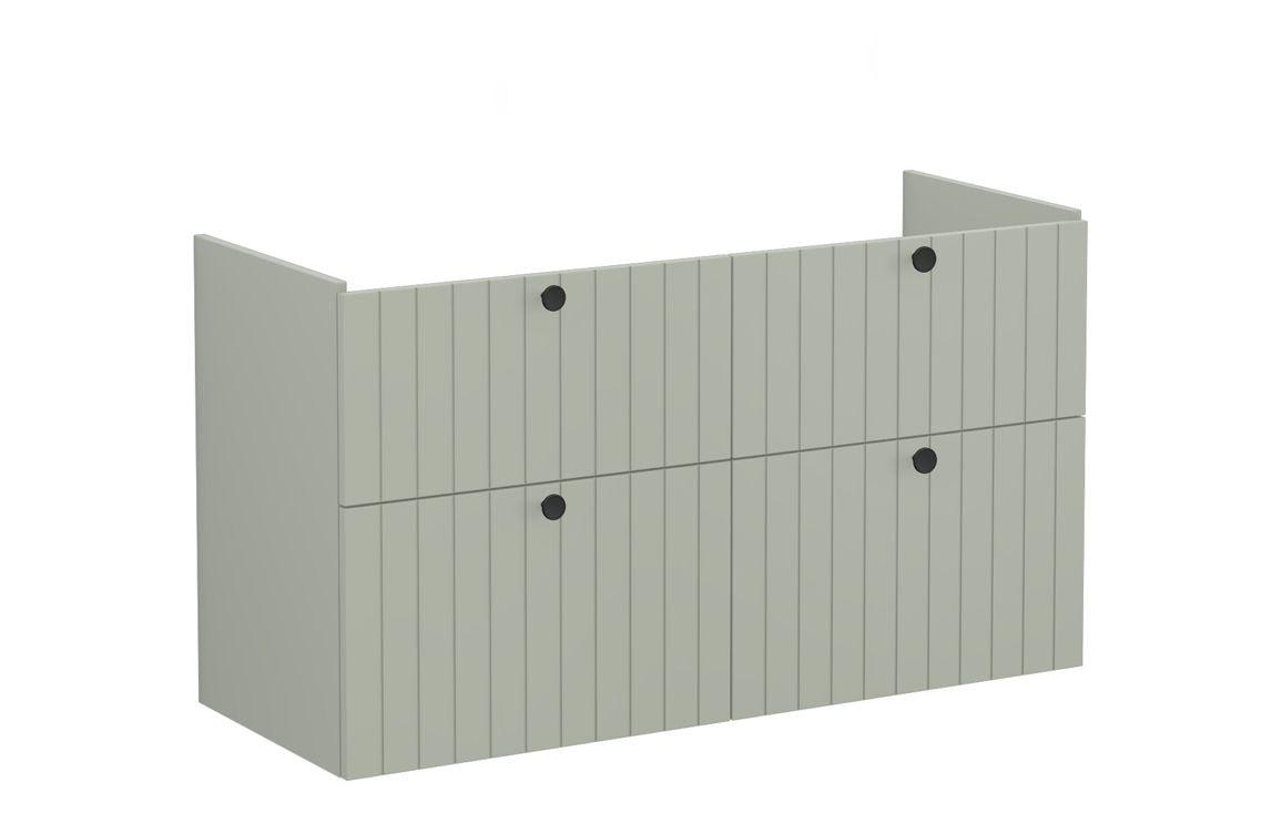VitrA Root Groove 120cm 4 Drawer Washbasin Unit - Matt White, Matt Fjord Green, Matt Grey, Matt Dark Blue, Matt Graphite, Matt Light Grey,  Matt Retro Green