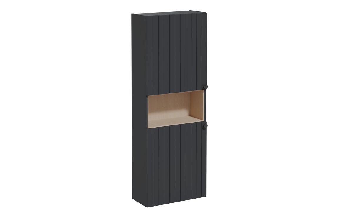 VitrA Root Groove 55cm 2 Door Semi-Tall Unit (LH Hinge) - Matt White, Matt Fjord Green, Matt Grey, Matt Dark Blue, Matt Graphite, Matt Light Grey,  Matt Retro Green