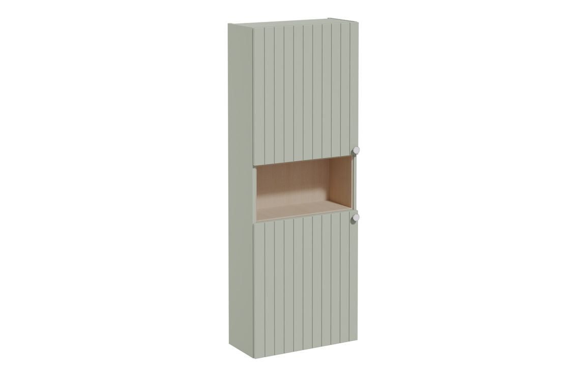 VitrA Root Groove 55cm 2 Door Semi-Tall Unit (LH Hinge) - Matt White, Matt Fjord Green, Matt Grey, Matt Dark Blue, Matt Graphite, Matt Light Grey,  Matt Retro Green