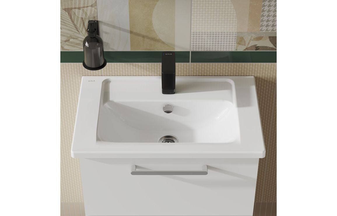 VitrA Integra 600x385mm 1TH Compact Basin w/Overflow - White