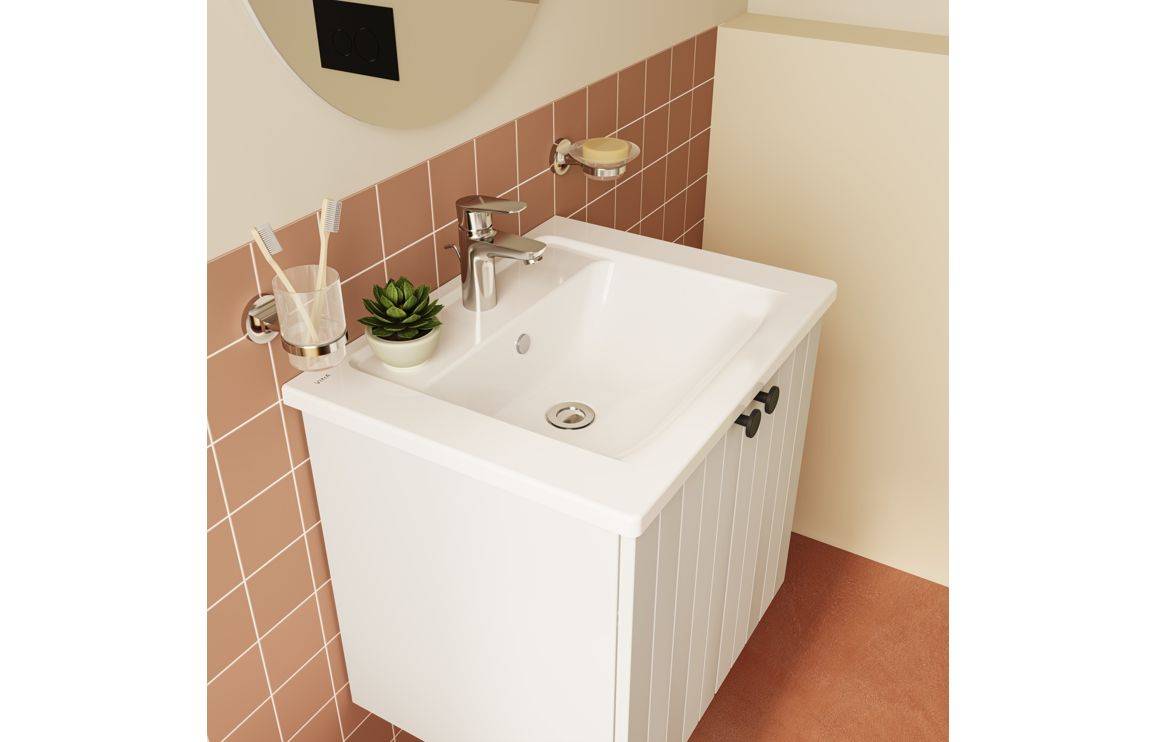 VitrA Integra 605x470mm 1TH Vanity Basin w/Overflow - White
