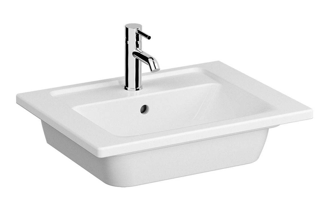 VitrA Integra 605x470mm 1TH Vanity Basin w/Overflow - White
