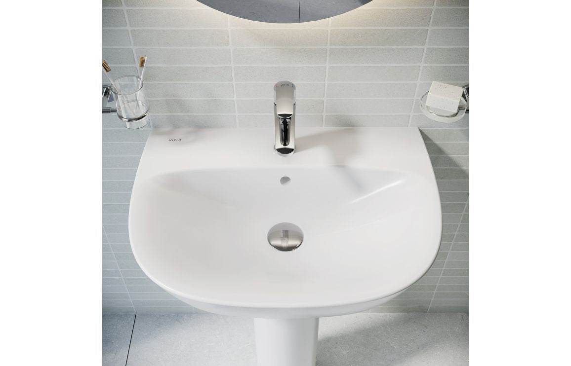 VitrA Zentrum 645x480mm 1TH Basin w/Overflow - White