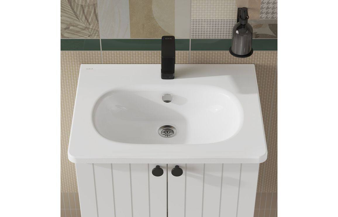 VitrA Zentrum 600x460mm 1TH Vanity Basin w/Overflow - White
