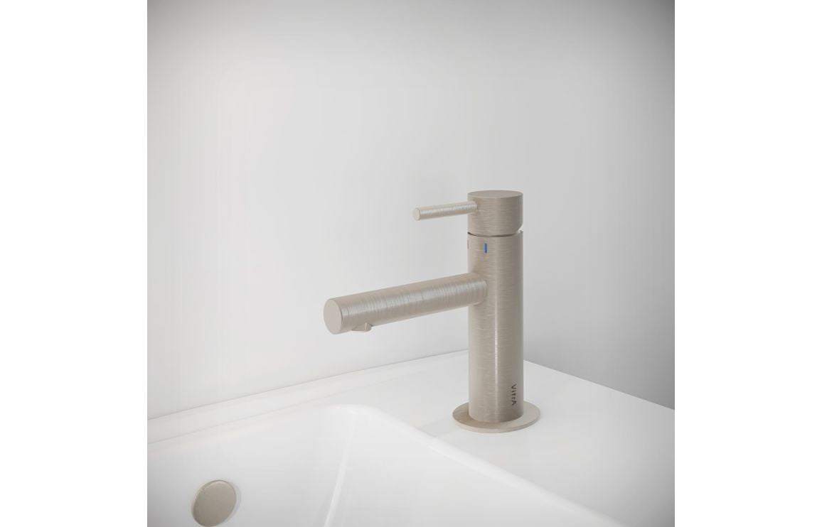 VitrA Origin Compact Basin Mixer: Brushed Nickel, Chrome, Matt Black, Soft Copper