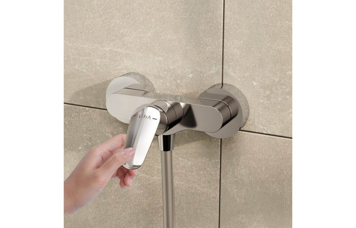 VitrA Flow Round Wall Mounted Shower Mixer - Chrome