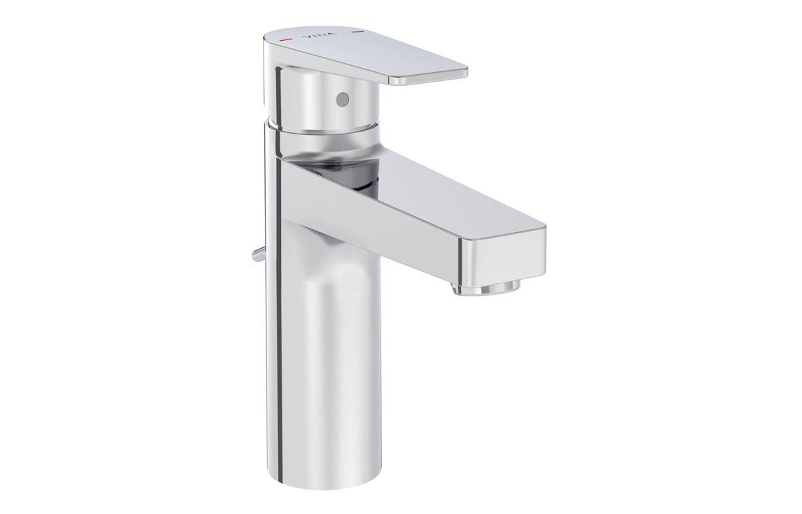VitrA Flow Square Large Basin Mixer w/Waste Lever